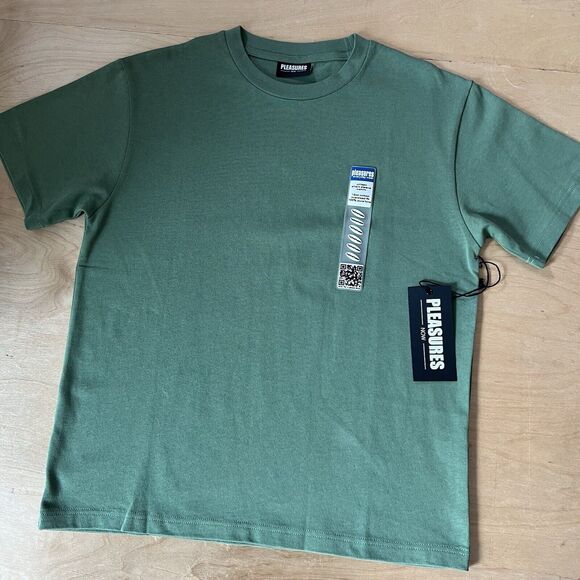 Pleasures Boxy Shirt Small Green UPC Size Tag Los Angeles Streetwear Hype - Picture 8 of 8
